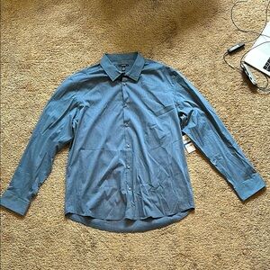 Men's Blue Button-Up Shirt